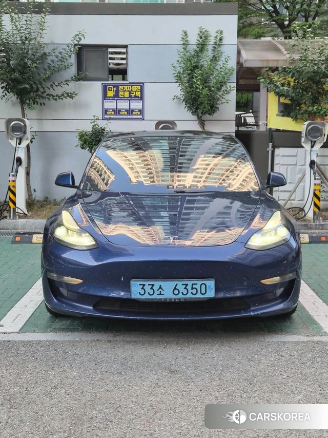 Tesla Model 3 2021 Синий из Кореи