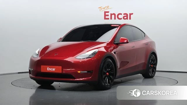 Tesla Model Y 2021 Красный из Кореи