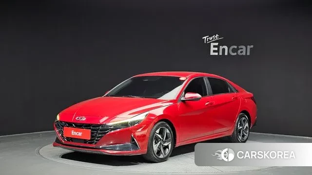 Hyundai Avante (CN7) 2021 Красный из Кореи