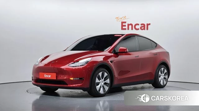 Tesla Model Y 2021 Красный из Кореи