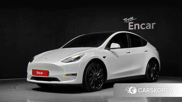 Tesla Model Y 2022 Белый из Кореи