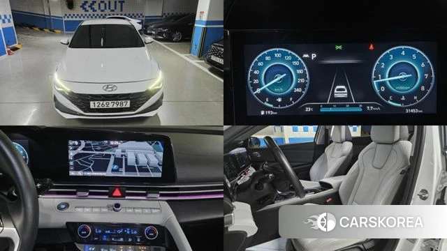 Hyundai Avante (CN7) 2021 Белый из Кореи