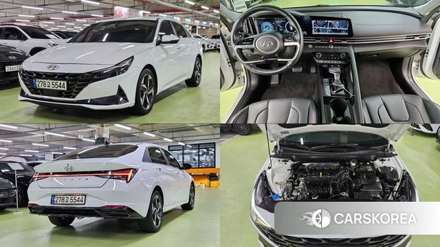Hyundai Avante (CN7) 2022 Белый из Кореи