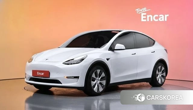 Tesla Model Y 2021 Белый из Кореи