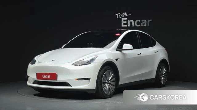 Tesla Model Y 2021 Белый из Кореи