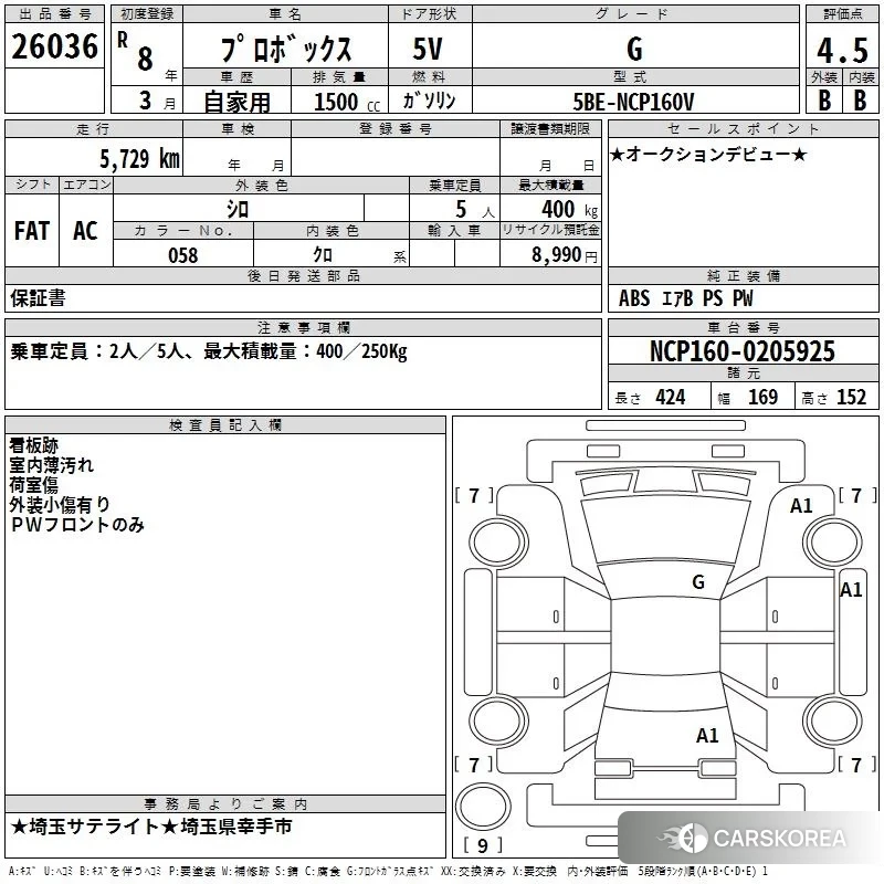 Toyota Probox 2026 из Японии