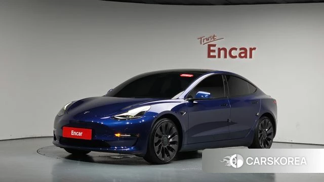 Tesla Model 3 2021 Синий из Кореи