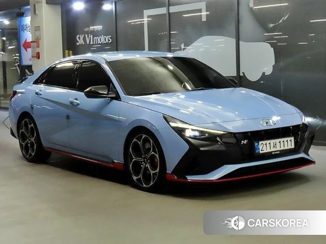 Hyundai Avante (CN7) 2021 Небесно-голубой из Кореи