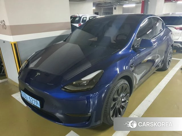 Tesla Model Y 2021 Синий из Кореи