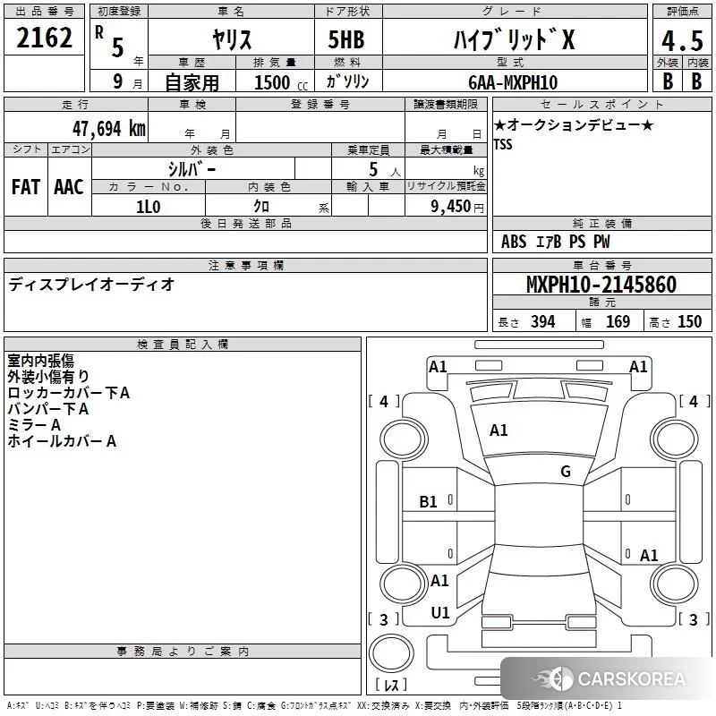 Toyota Yaris 2023 из Японии