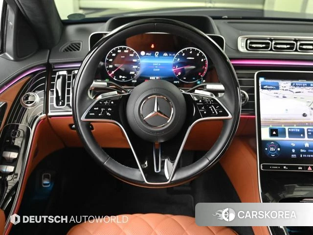 Mercedes-Benz S-Class W223 2023 Темно-зеленый из Кореи, фото 4