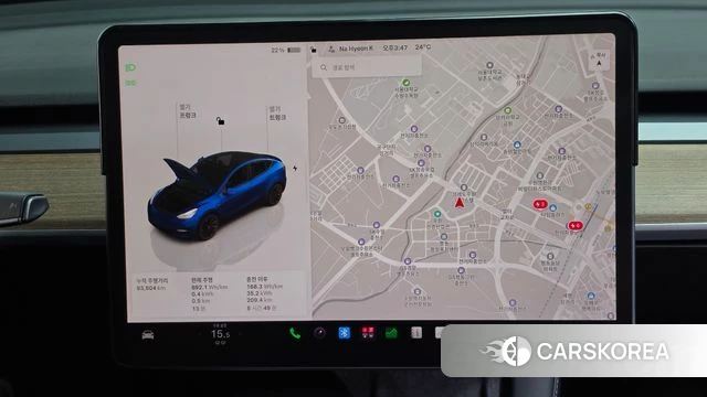 Tesla Model Y 2022 Синий из Кореи, фото 4