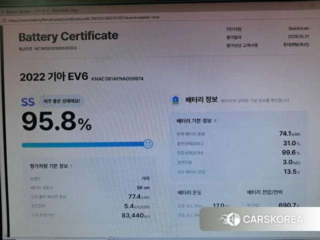 Kia EV6 2022 Серебристо-серый из Кореи, фото 5