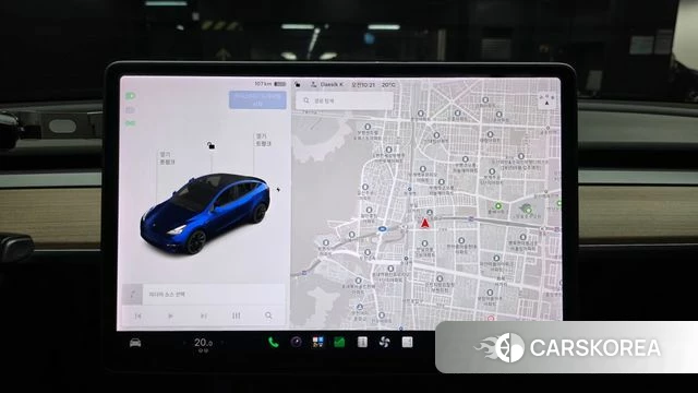 Tesla Model Y 2021 Синий из Кореи, фото 5
