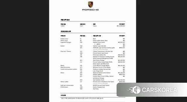 Porsche Taycan id 4784362 из Кореи 11