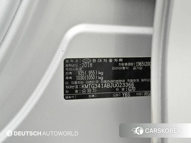 Genesis G70 id 5048546 из Кореи 11