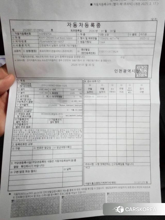Toyota Crown Crossover id 4969408 из Кореи 11