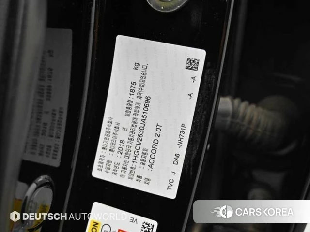 Honda Accord 10th Generation id 5000788 из Кореи 11