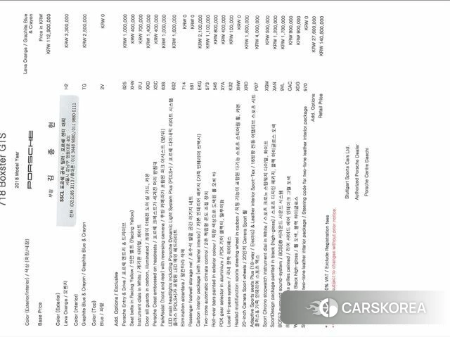 Porsche 718 Boxster id 4785856 из Кореи 11