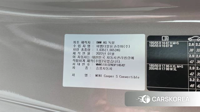 Mini Cooper S Convertible id 4976500 из Кореи 22