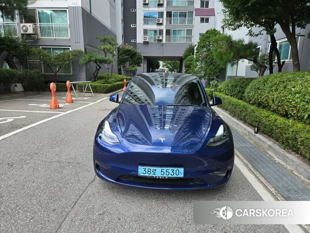 Tesla Model Y 2021 Синий из Кореи, фото 5