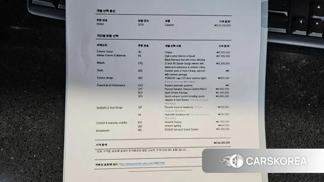 Porsche Cayenne (PO536) id 5033294 из Кореи 33
