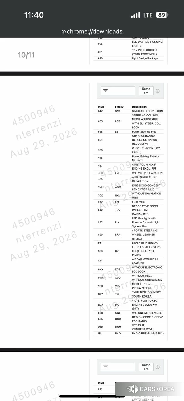 Porsche 718 Boxster id 4765375 из Кореи 12