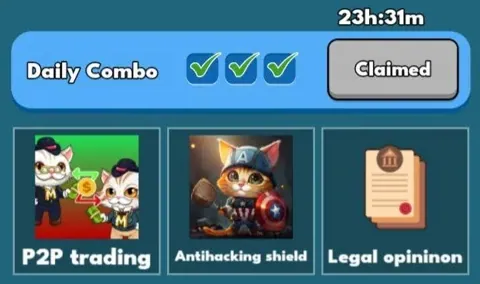 Комбо карты Cat gold miner на 19 ноября