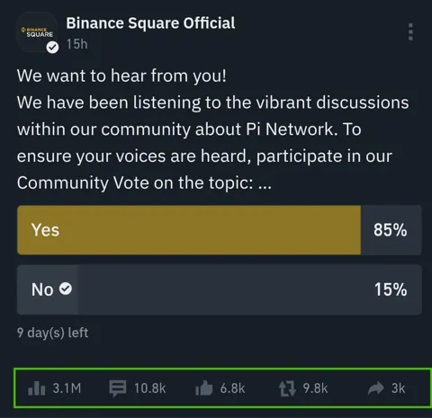 Binance подверглась критике за возможный листинг Pi Network, несмотря на 85% голосов «за»