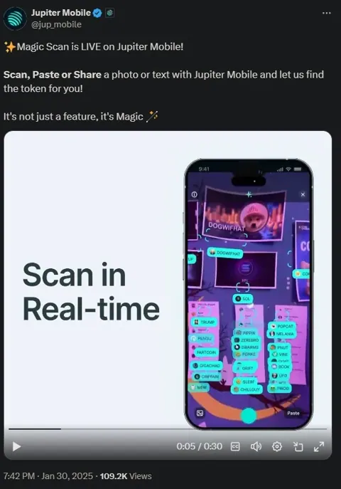 Jupiter Mobile добавили функцию Magic Scan