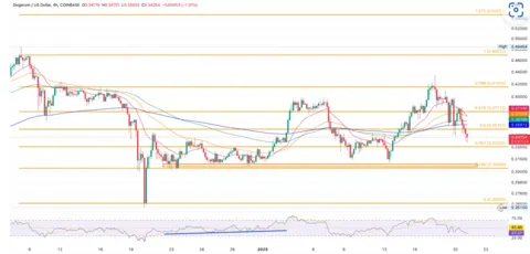 Активность китов Dogecoin возрастает с приближением цены к уровню поддержки $0.30