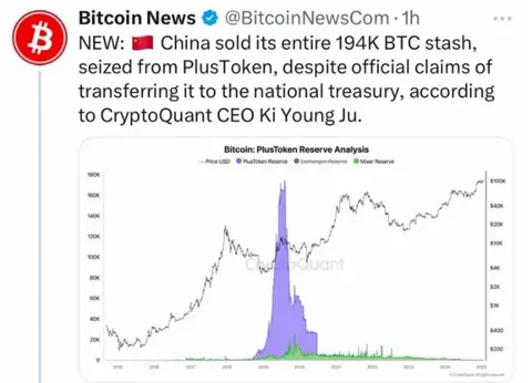 Все конфискованные биткоины по скандалу с PlusToken были проданы, хотя власти Китая утверждают обратное