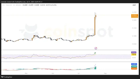 Conflux (CFX) вырос на 100% и достиг 7-месячного максимума