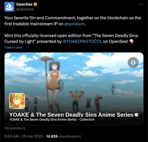 Netflix-аниме выходит в NFT: коллекция The Seven Deadly Sins на блокчейне Sony