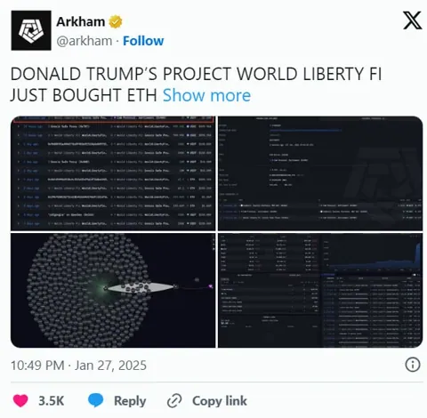 World Liberty Financial: проект семьи Трампа вложил $10 млн в Ethereum