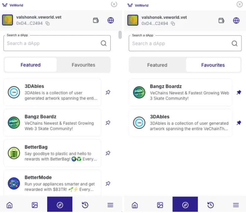 dapp-explorer-vechain