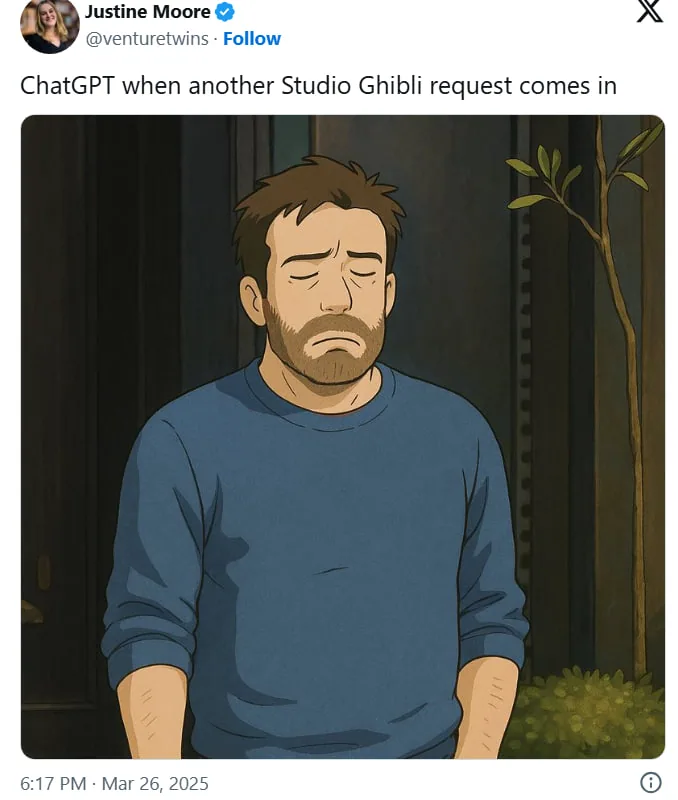 OpenAI запустила тренд картинок в стиле Ghibli

