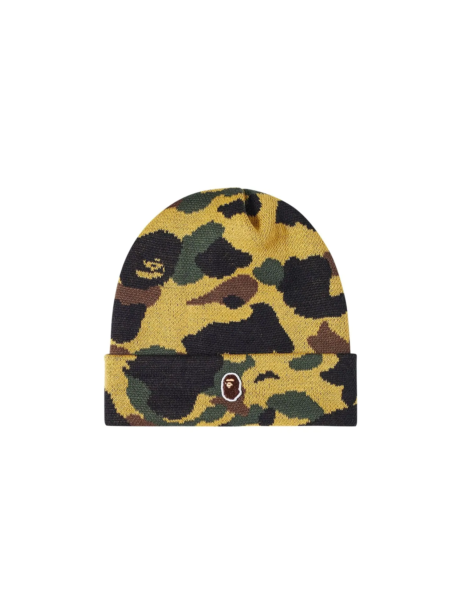 Вязаная кепка BAPE 1st Camo — зеленый