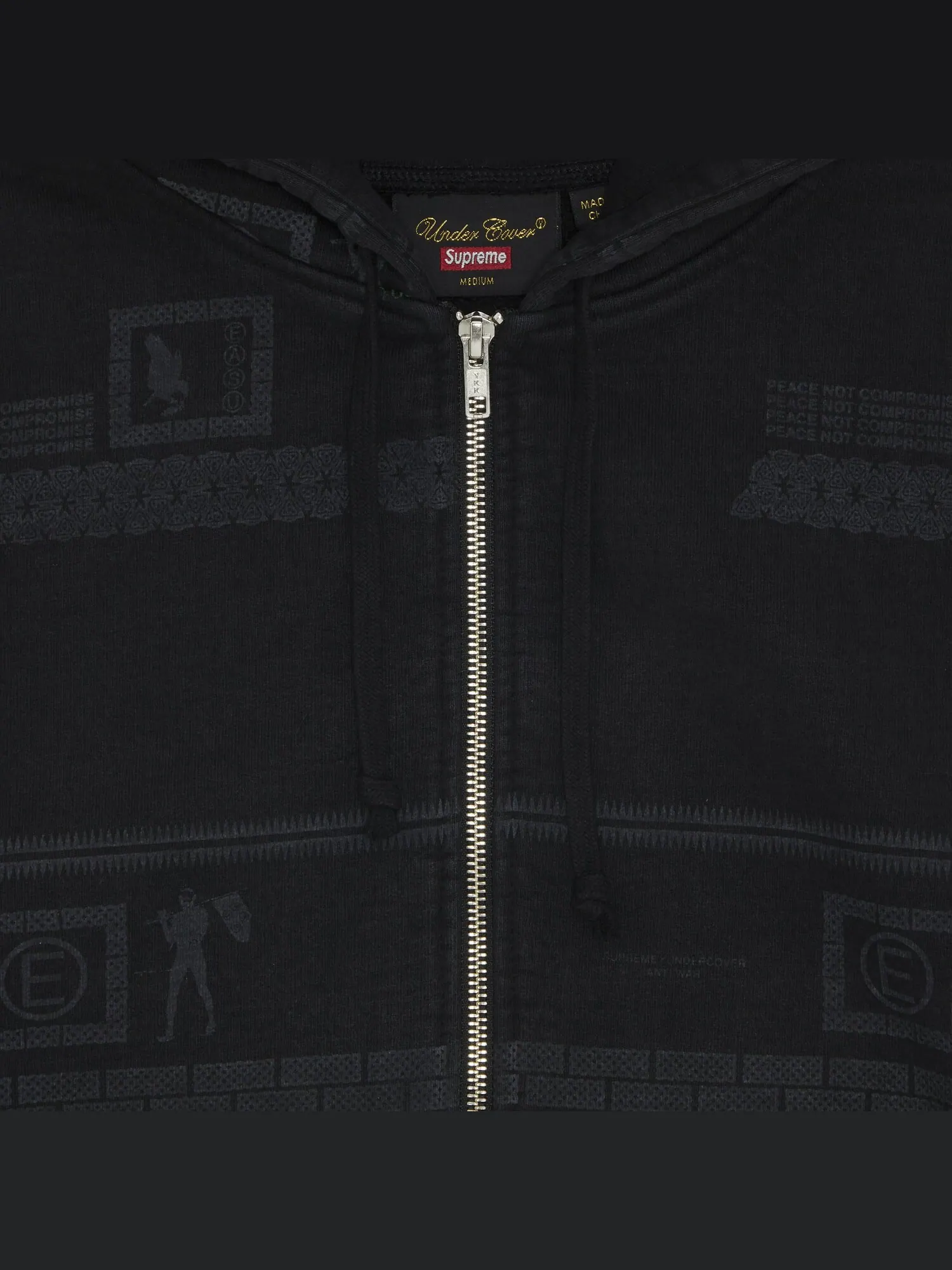 Толстовка на молнии с капюшоном Supreme x UNDERCOVER — изображение 3 из 3, черный