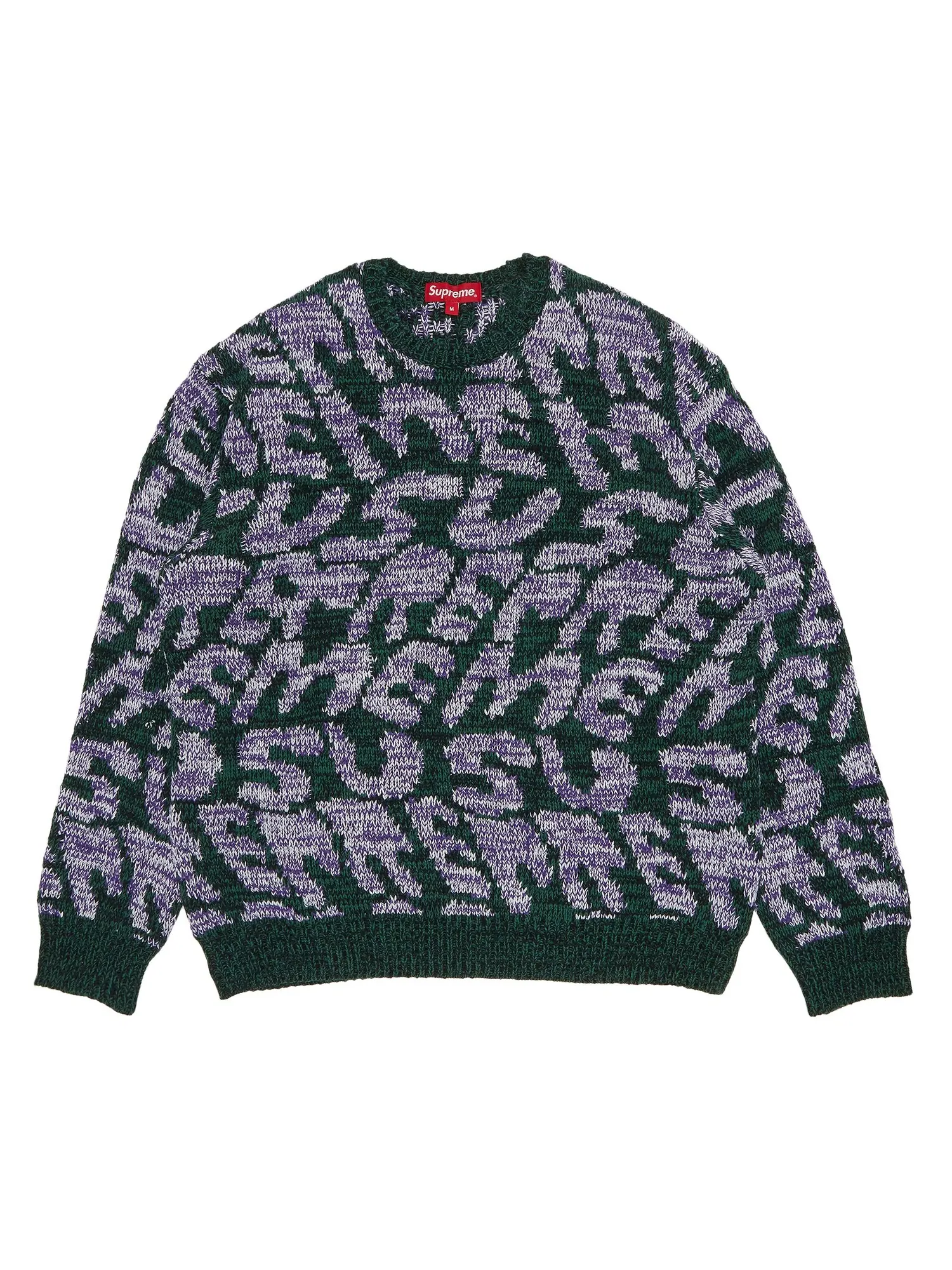 Наборный свитер Supreme Зеленый — изображение 1 из 3