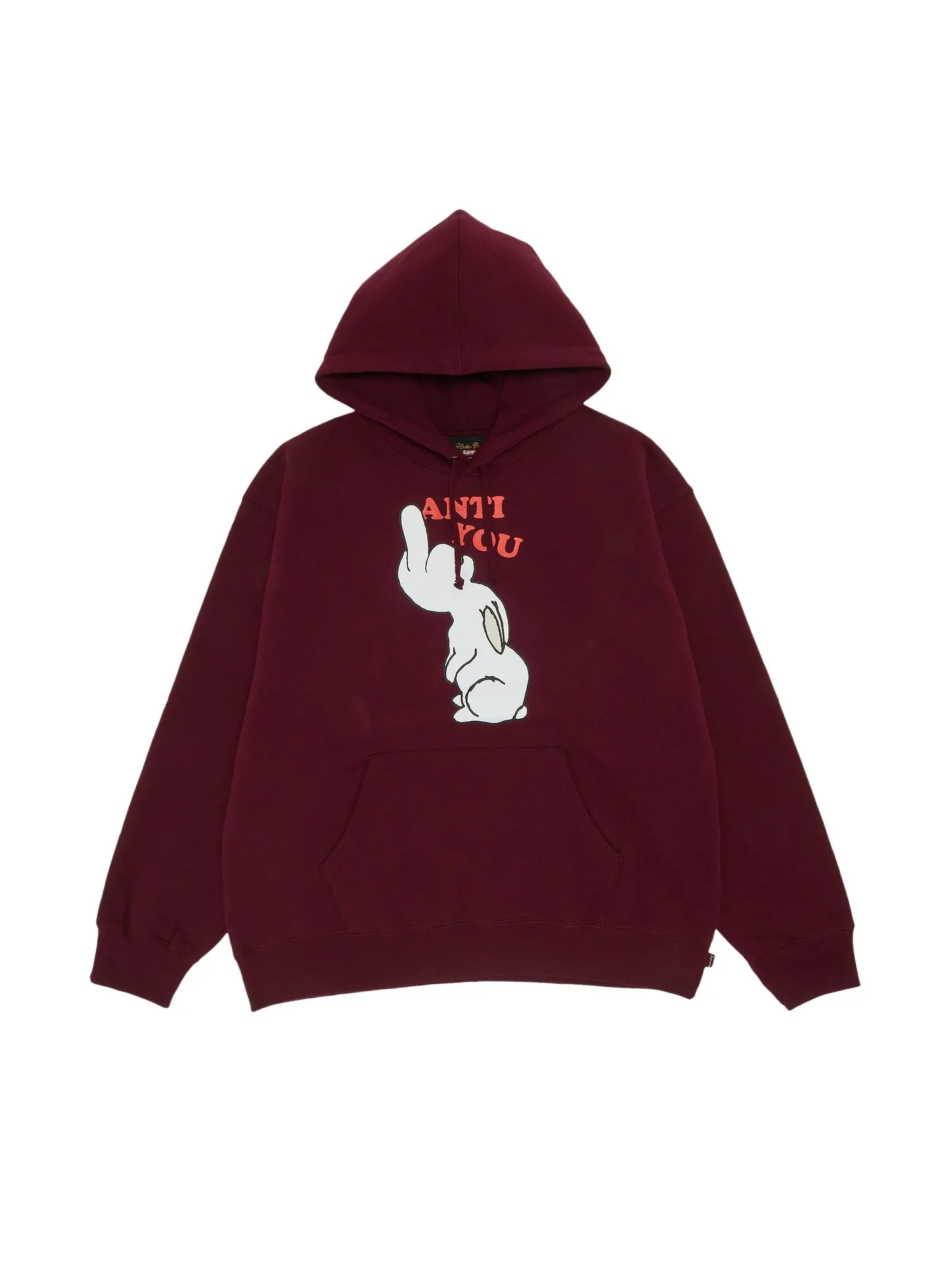Толстовка с капюшоном Supreme x UNDERCOVER Anti You — изображение 1 из 3, бордовый