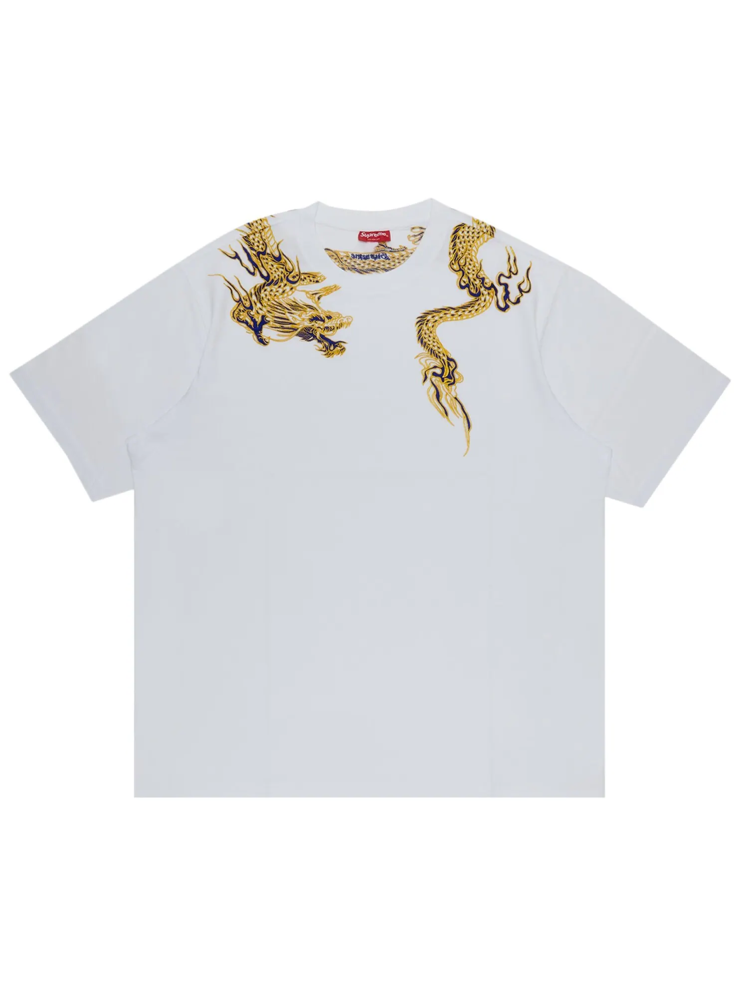 Топ с короткими рукавами и запахом Supreme Dragon — изображение 1 из 3, белый