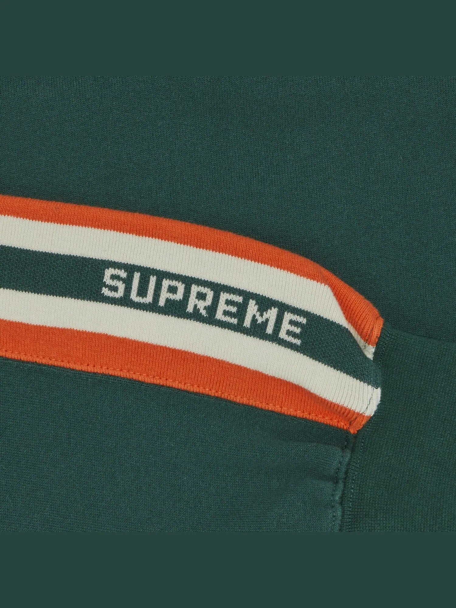 Толстовка Supreme с капюшоном на молнии до половины — изображение 3 из 3, зеленый