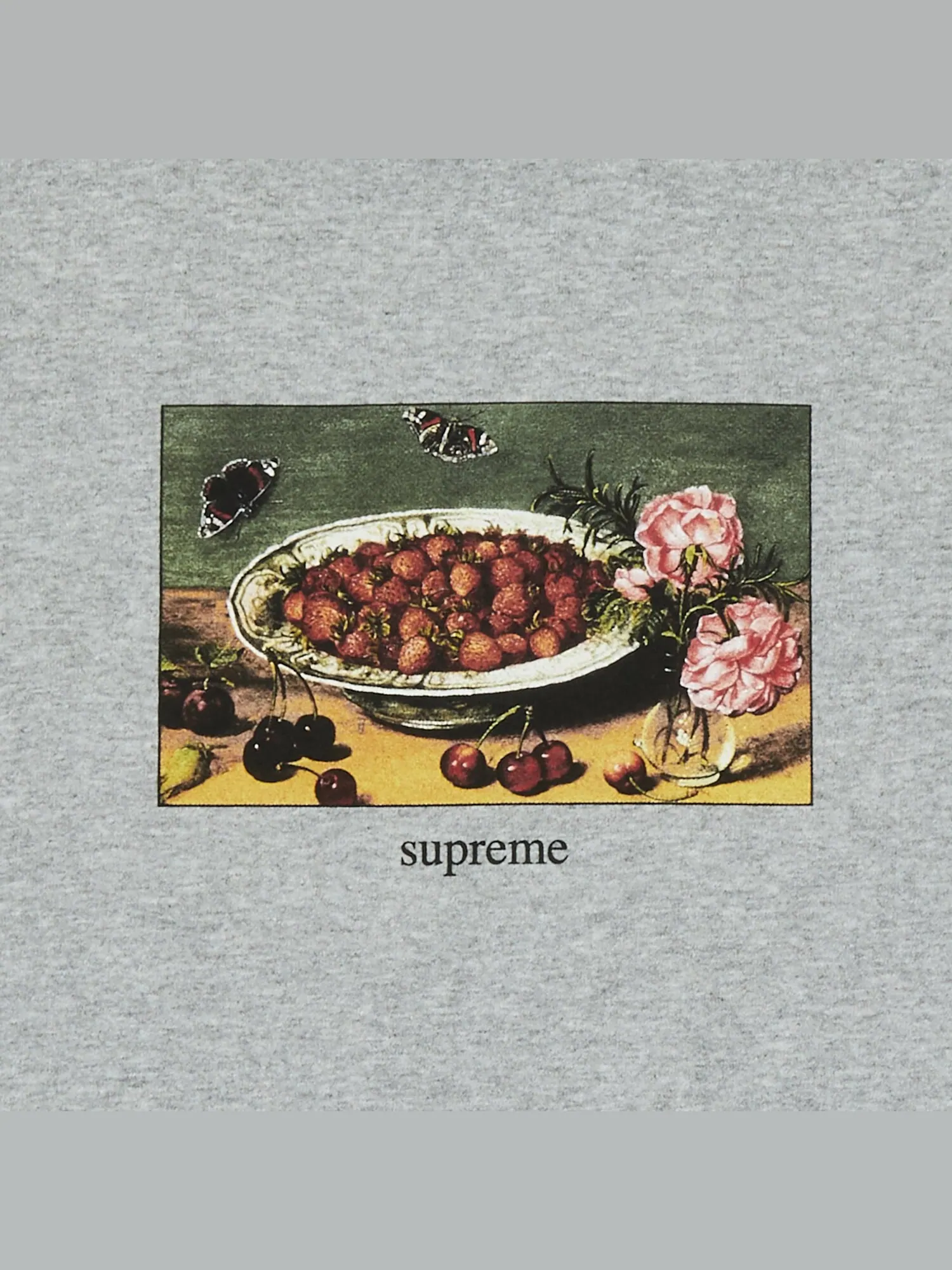 Футболка Supreme Strawberry Heather Grey — изображение 2 из 2, серый