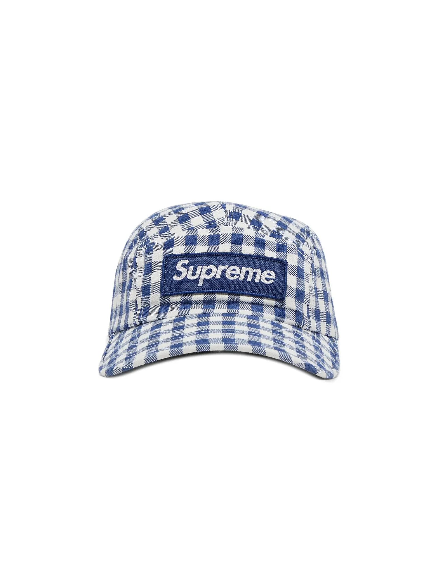 Кепка Supreme в клетку Темно-синий — изображение 1 из 4