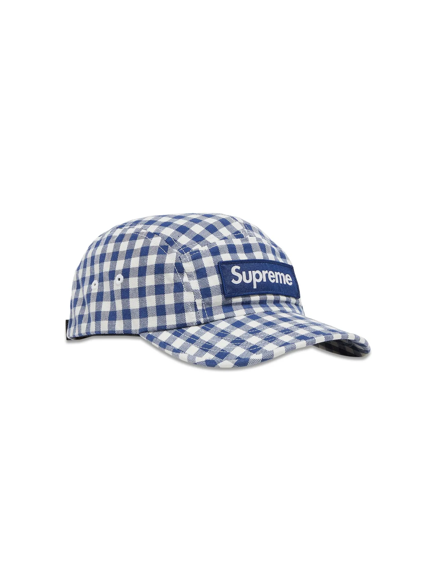 Кепка Supreme в клетку Темно-синий — изображение 2 из 4