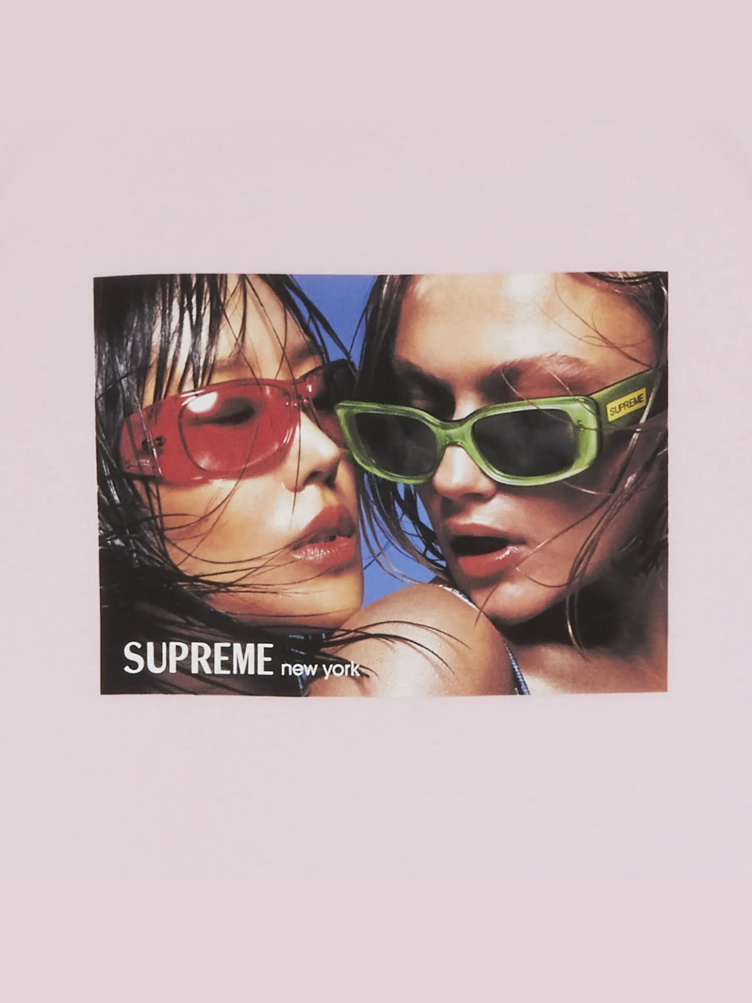 Футболка Supreme Eyewear Светло-розовая — изображение 2 из 2, светлый розовый