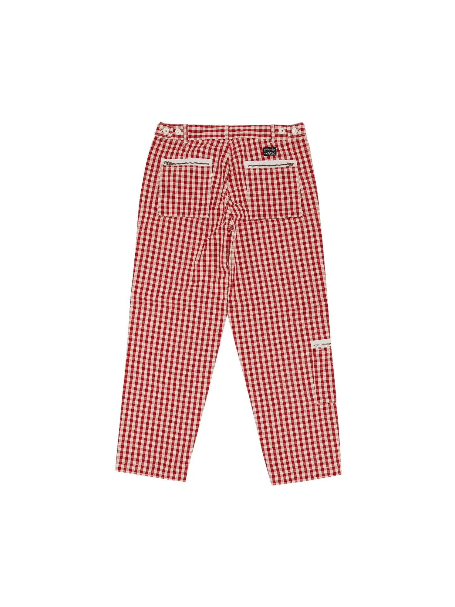 Летные брюки Supreme в клетку Красный — изображение 2 из 3