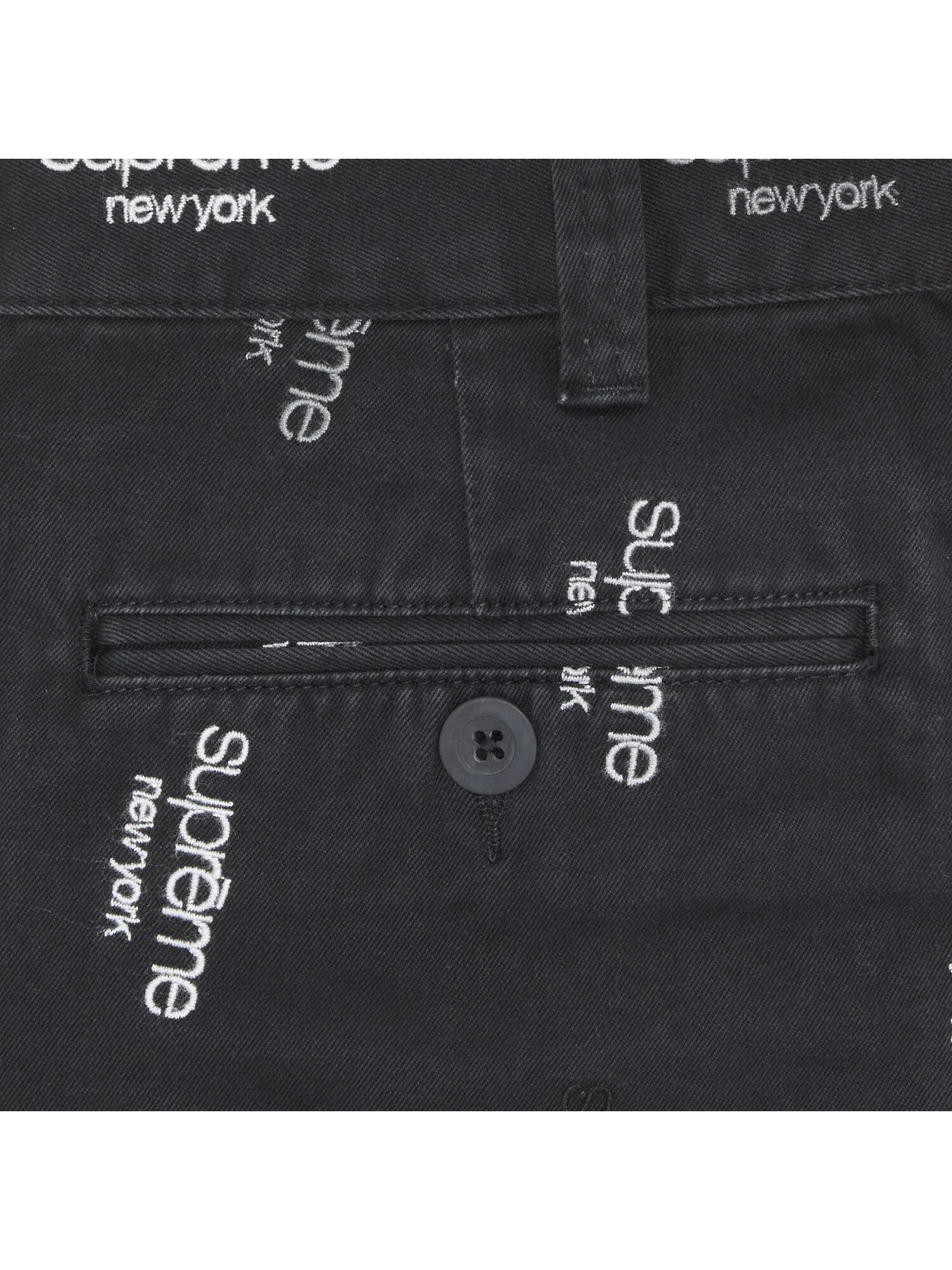 Шорты-чиносы Supreme Classic с логотипом — изображение 3 из 3, черный