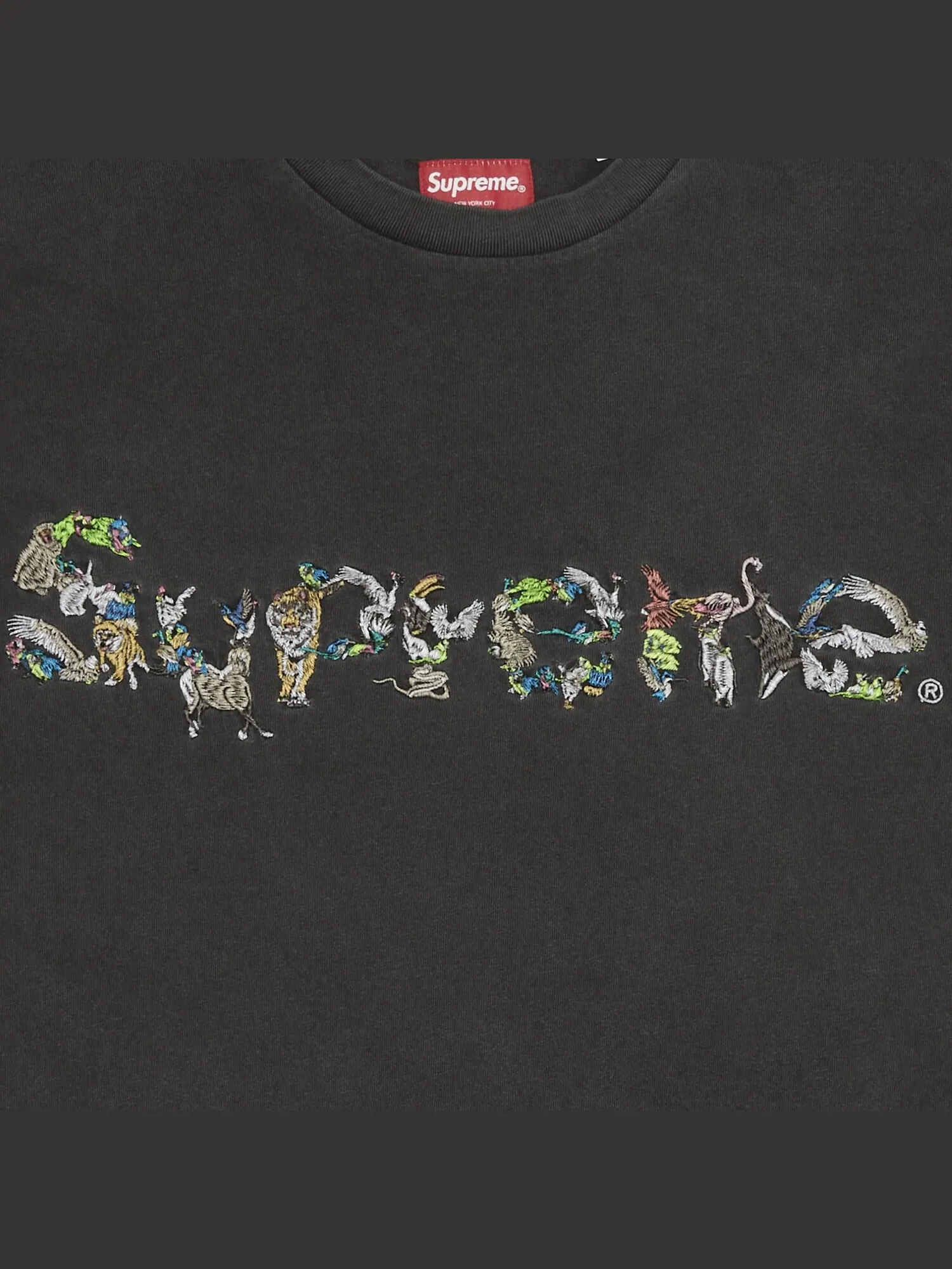 Топ с короткими рукавами Supreme Animal Kingdom — изображение 2 из 2, черный